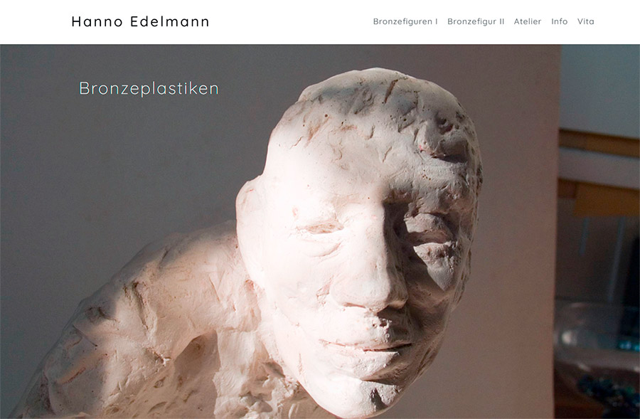Bronzeplastiken von Hanno Edelmann - Website, Startseite